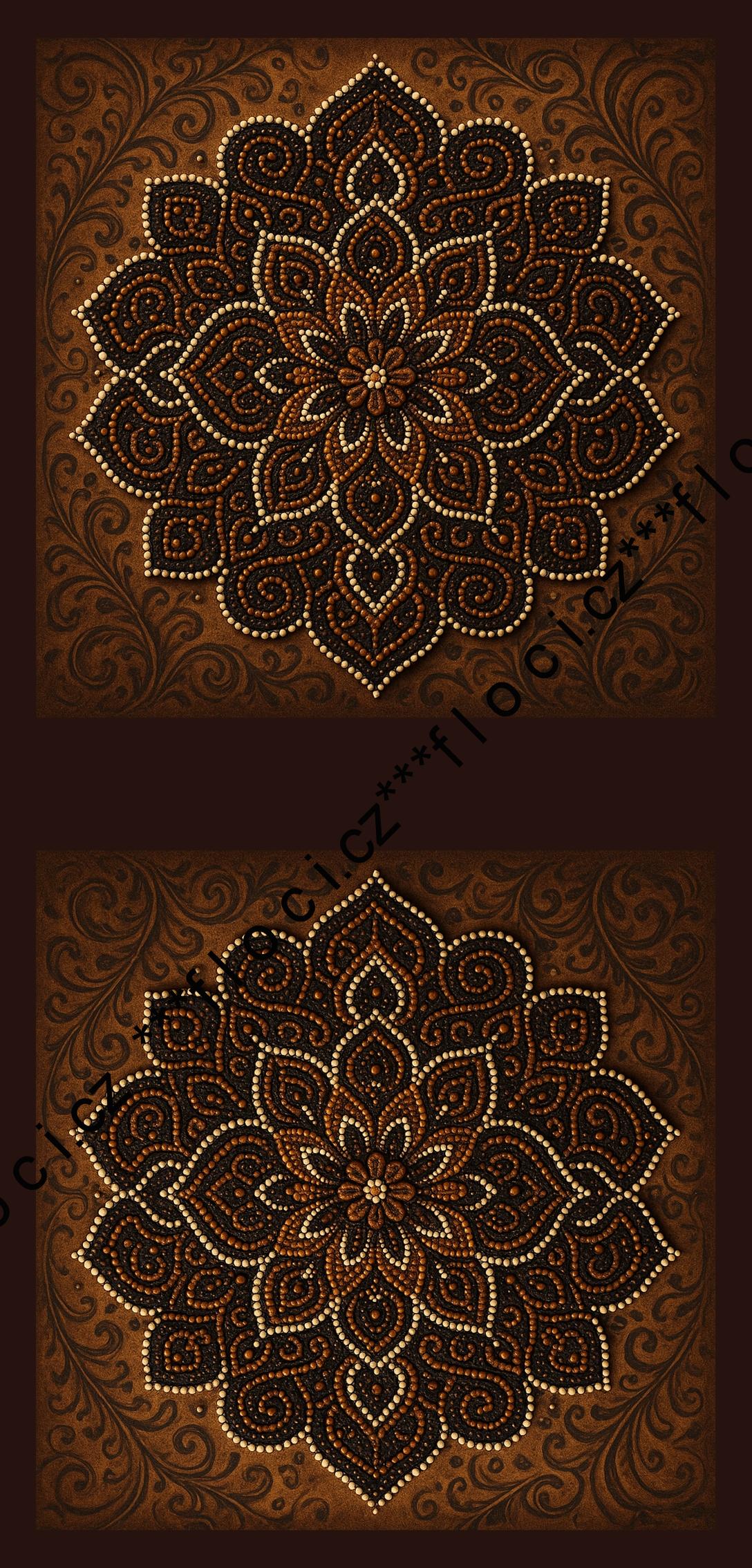 12125.Kočárkovina dvojpanel na OBJEDNÁVKU  různé varianty- přídavek na zapošití dna hnědá