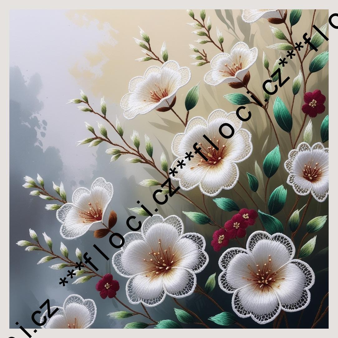 12142.Kočárkovina panel čtverec na OBJEDNÁVKU  různé varianty (barevný okraj) 