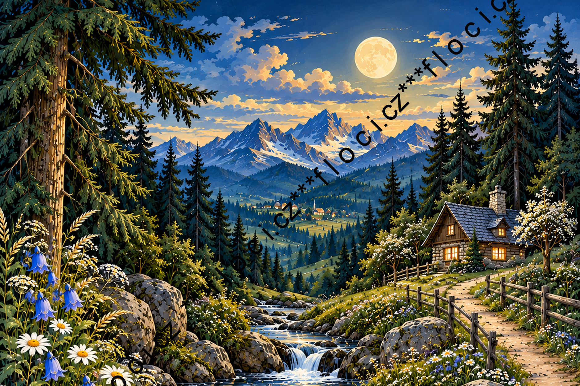 9554.Kočárkovina panel SKLADEM (+- v.20 cm x š.30 cm) bez okrajů